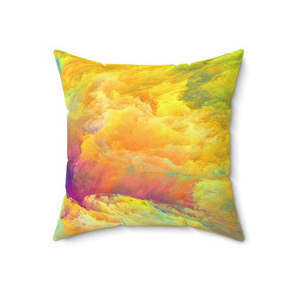 Vibrant Tangles - The Alien Spun Polyester Square Pillow