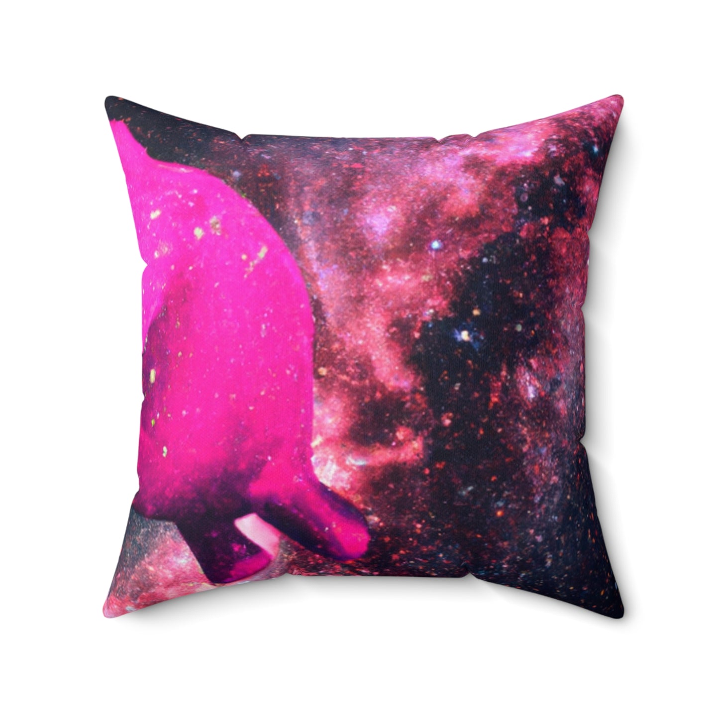 "Majestic Pinkelephant Exploration" - The Alien Square Pillow