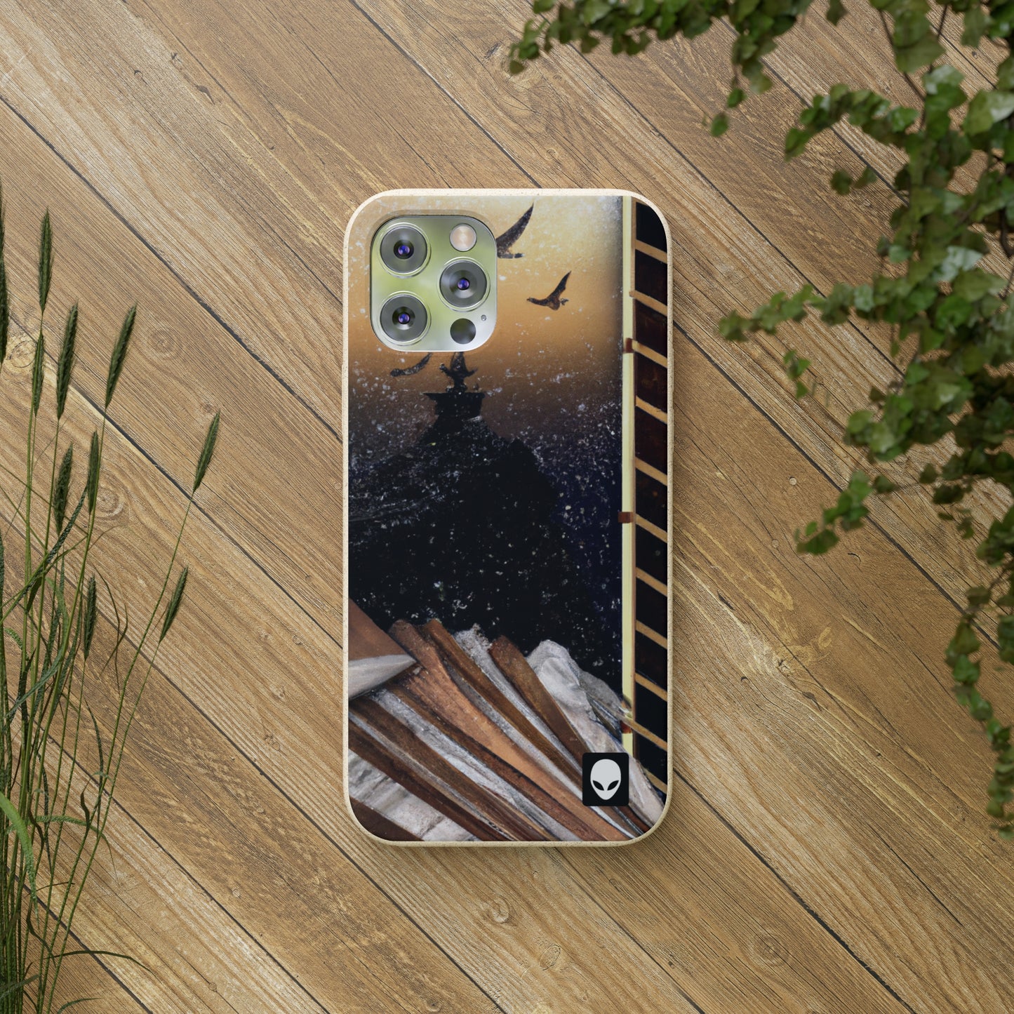 "A Tale of Storytelling Art: A Mixed Media Masterpiece" - The Alien Eco-friendly Cases