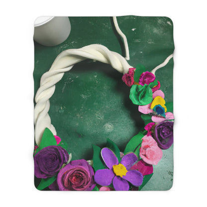 "Floral WhIRLwind" - The Alien Sherpa Fleece Blanket