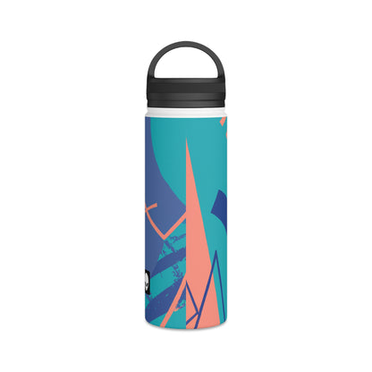 Geometric Artistry: An Exploration of Color and Form - The Alien Stainless Steel Water Bottle, Handle Lid