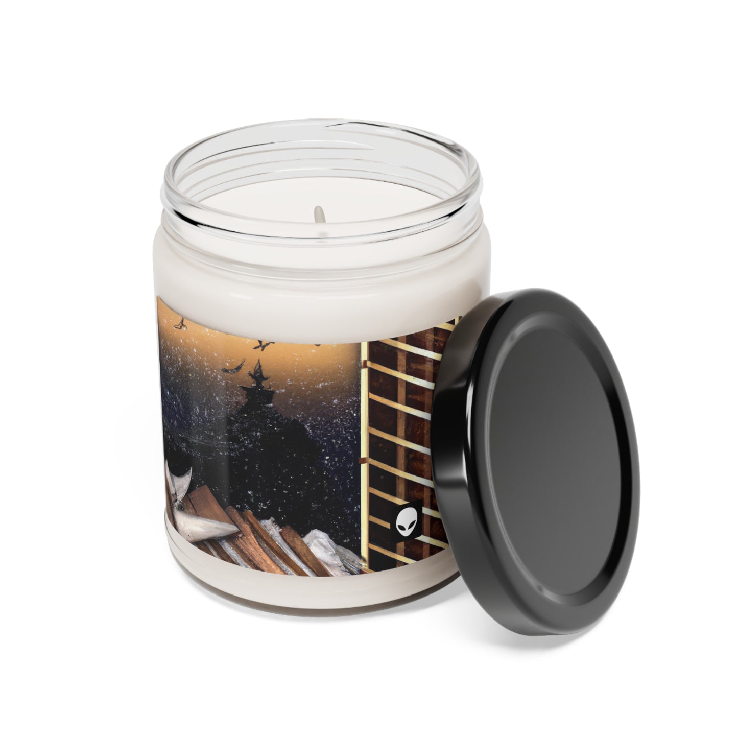 "A Tale of Storytelling Art: A Mixed Media Masterpiece" - The Alien Eco-friendly Soy Candle