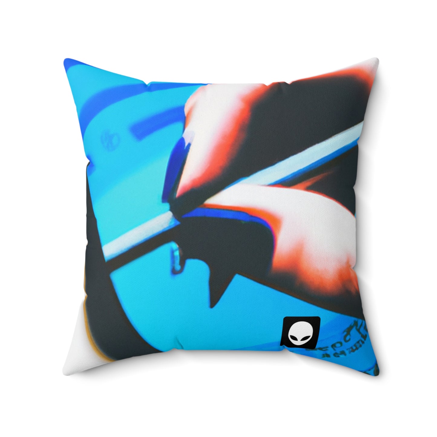 "Interacting with the World Anew: A Mixed-Media Exploration of Technology's Effects" - The Alien Square Pillow