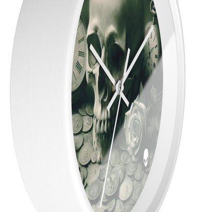 "Lingering Decay" - El reloj de pared alienígena estilo de pintura Vanitas