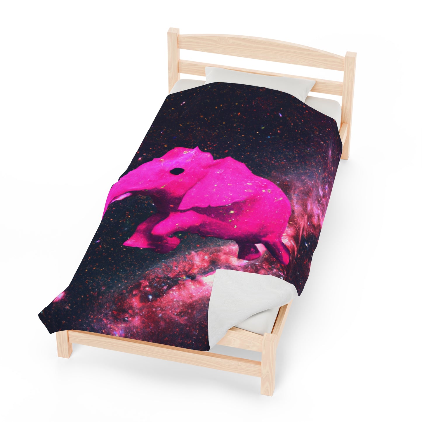 "Majestic Pinkelephant Exploration" - The Alien Velveteen Plush Blanket