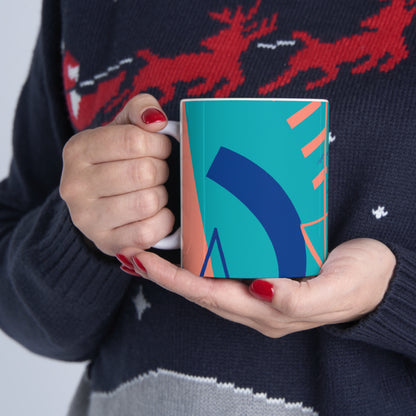 Geometrische Kunst: Eine Erkundung von Farbe und Form – The Alien Keramiktasse 11 oz