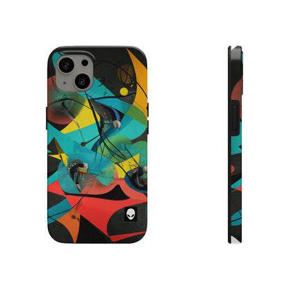 „Illusionäre Perspektive: Ein bunter Tanz des Lichts“ – The Alien Tough Phone Cases