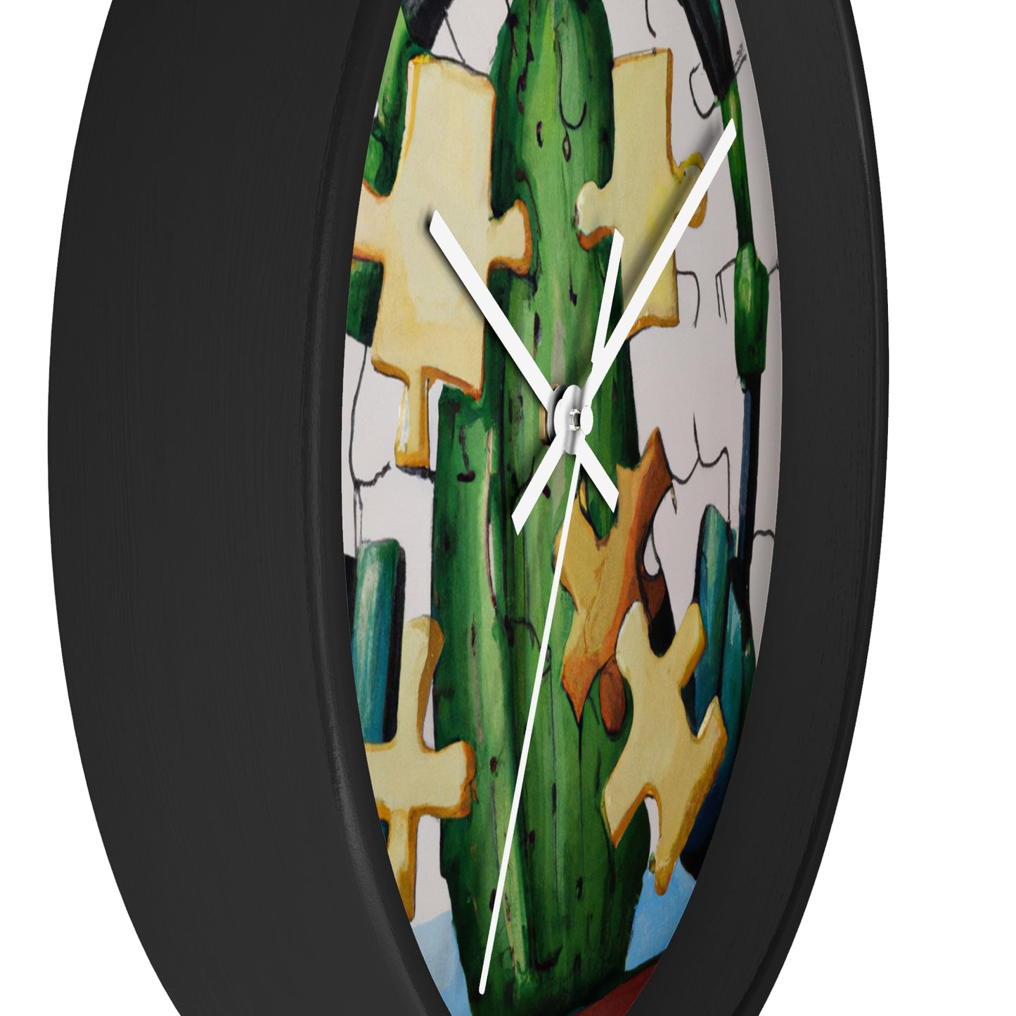 "Cactified Puzzle Time" - The Alien Wall Clock