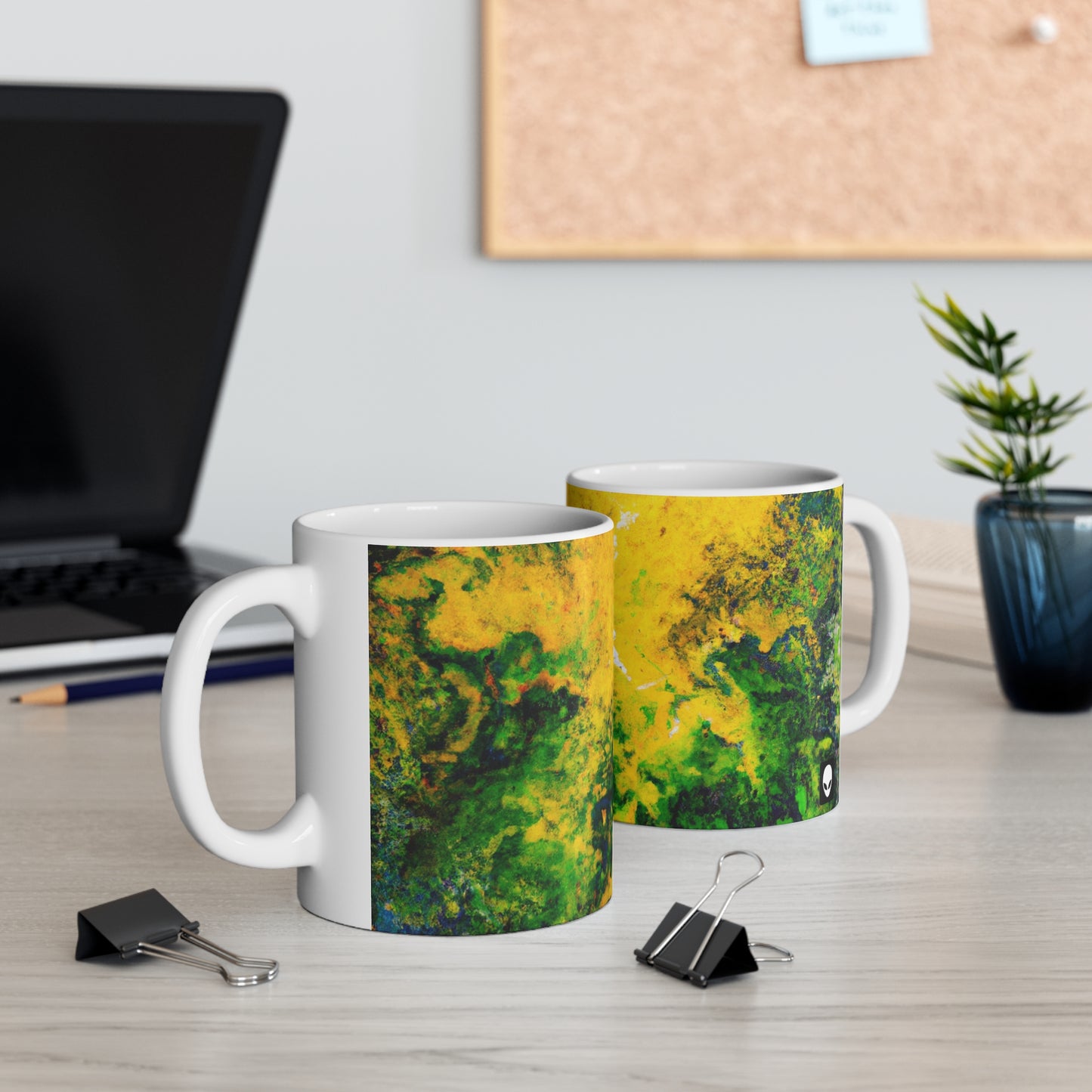 "Explorando texturas coloridas" - Taza de cerámica The Alien 11 oz