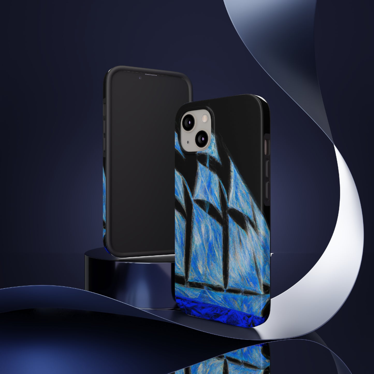 "El velero azul y las velas blancas: Una aventura de libertad en el mar" - The Alien Tough Phone Cases