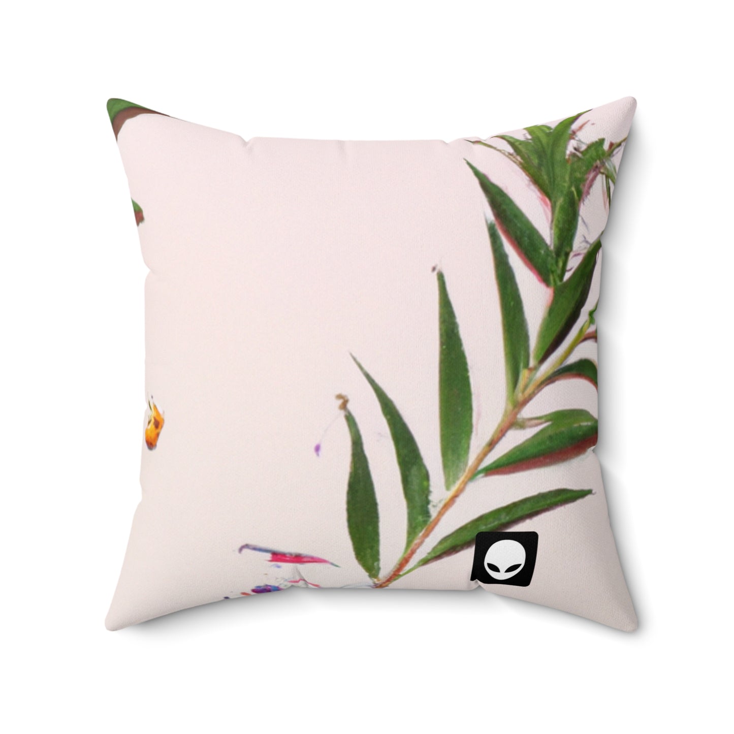 "Exploring Nature's Palette: An Experiment in Abstract Art" - The Alien Square Pillow