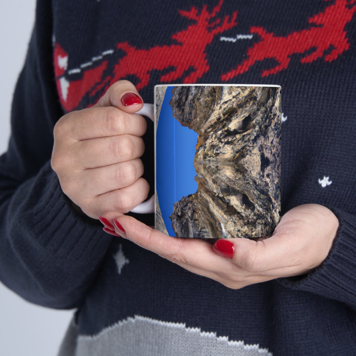 Nature in Splendor: Combining Photography with Digital Artistry - The Alien Ceramic Mug 11 oz