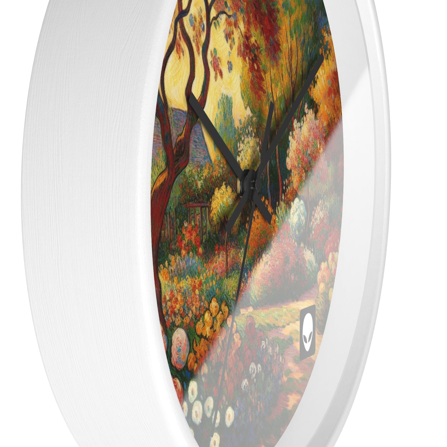 "Fauvist Garden Oasis" - The Alien Wall Clock Fauvism Style