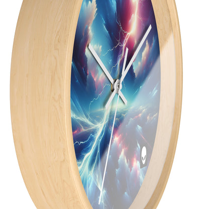 "Electricity In The Sky" - The Alien Wall Clock Digital Art Style