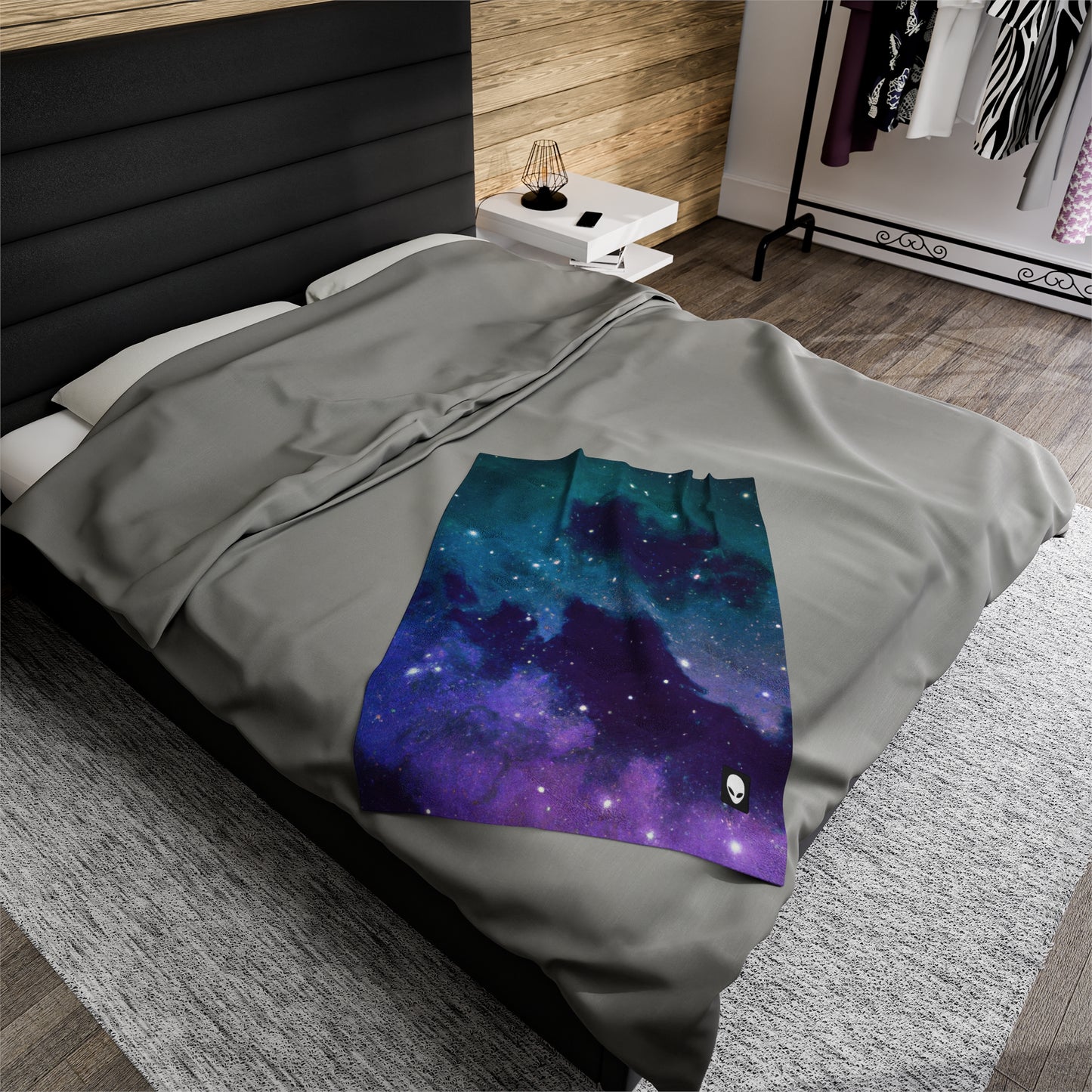 "Midnight Celestial Symphony" - The Alien Velveteen Plush Blanket