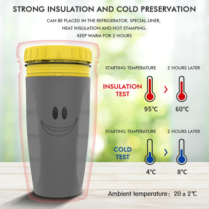 Taza giratoria sin cubierta, taza portátil de viaje, vaso de doble aislamiento, pajita, botellas de agua portátiles para niños y adultos