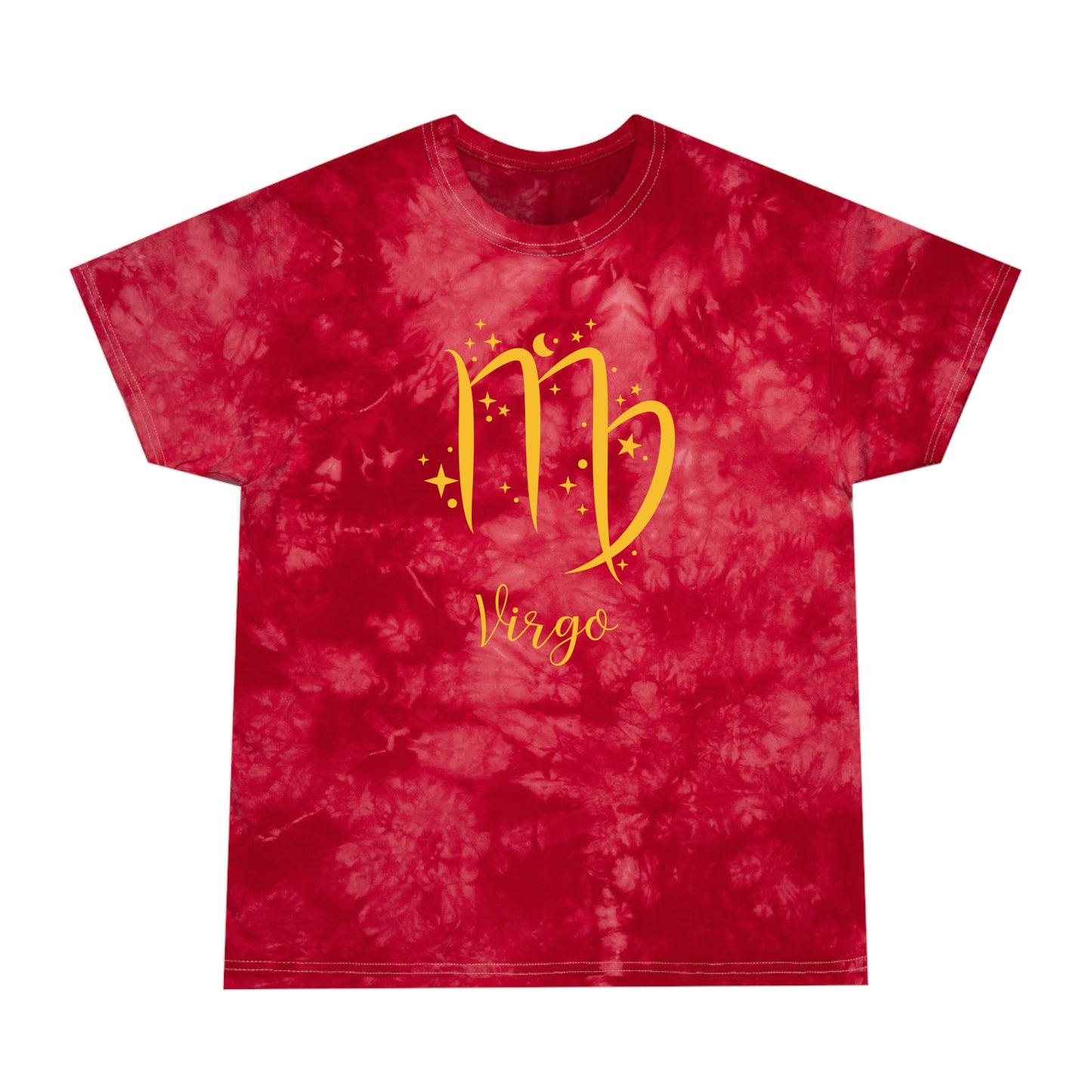 Signo del zodiaco Virgo: camiseta con efecto tie-dye alienígena, cristal