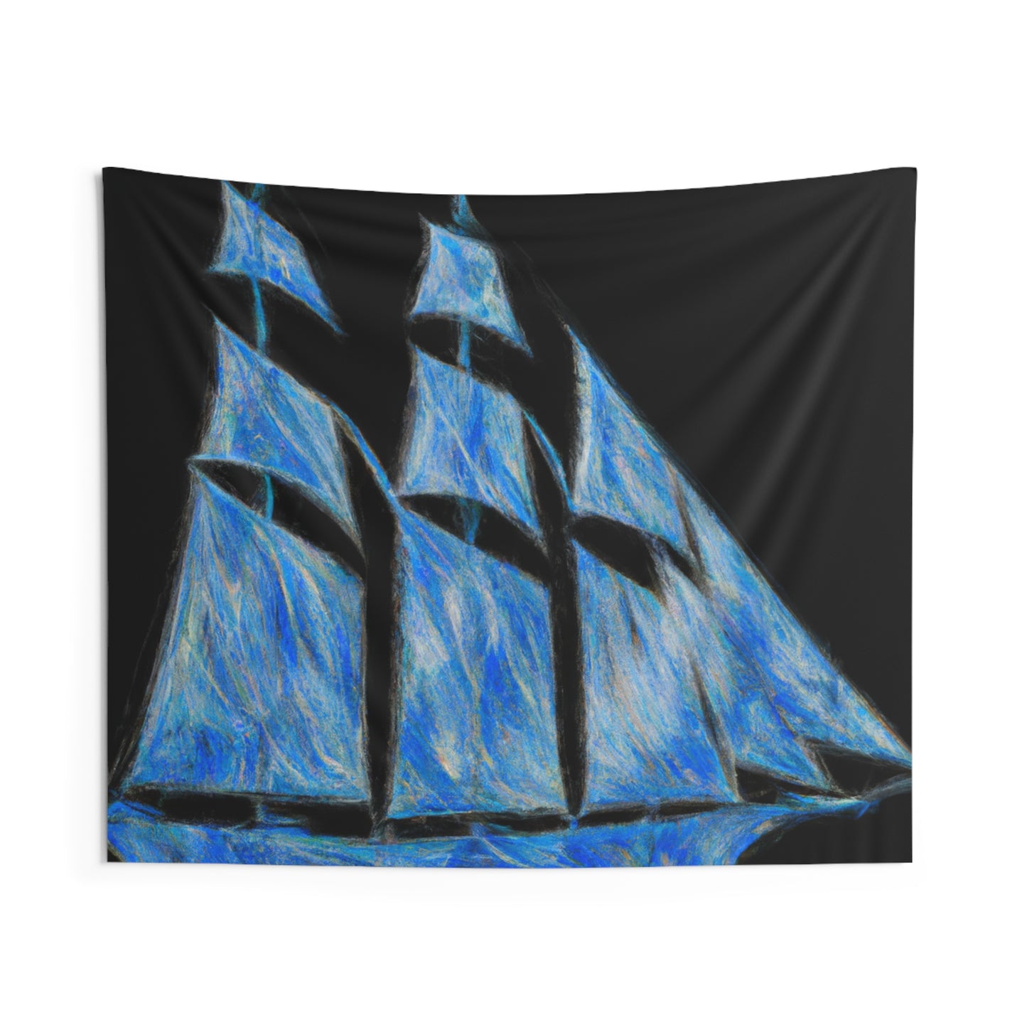 „El velero azul y las velas blancas: Ein Abenteuer der Freiheit am Meer“ – The Alien Wall Tapestries