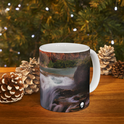 "Capturing Nature's Beauty: Crafting an Iconic Landscape in Vibrant Art" - The Alien Ceramic Mug 11 oz