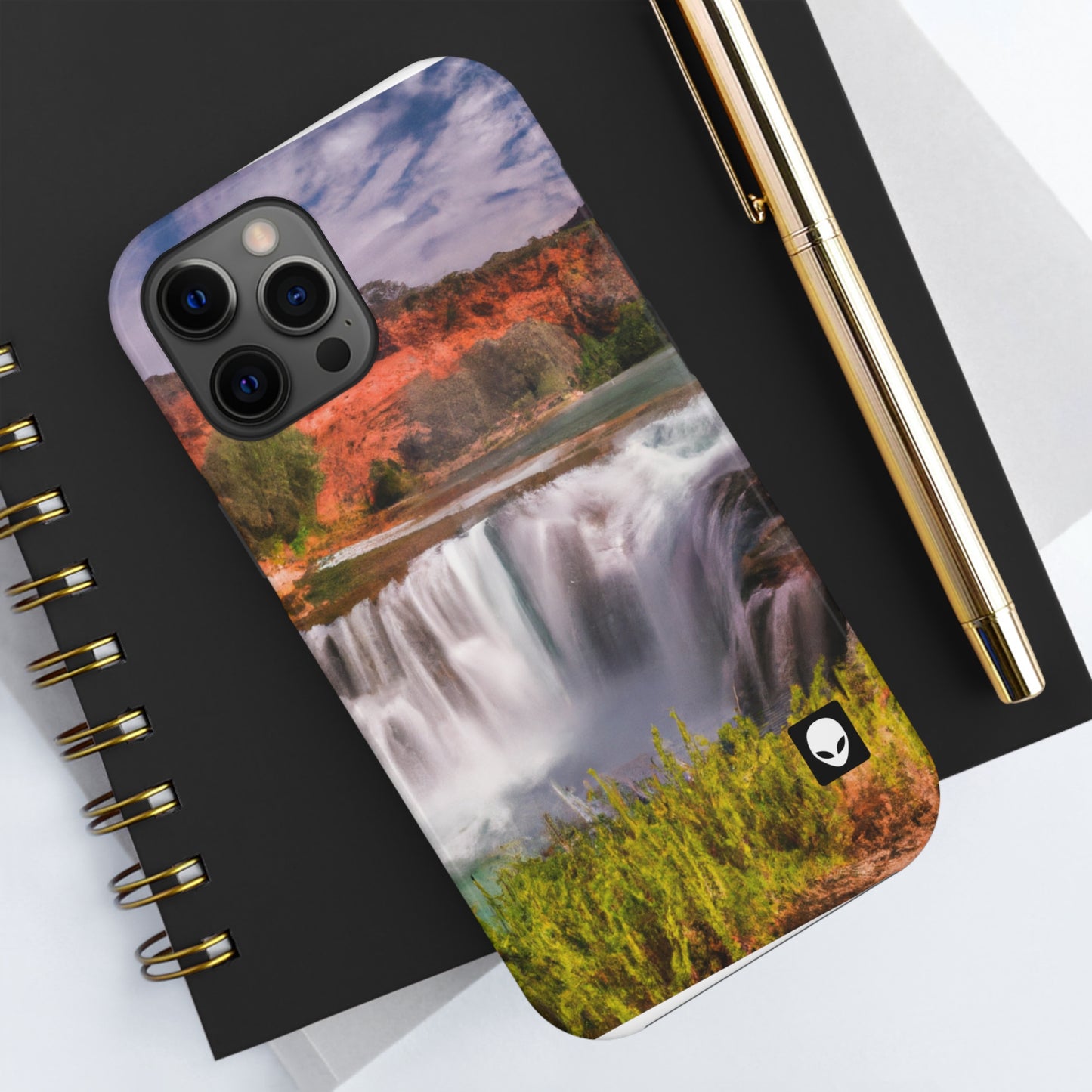 "Capturando la belleza de la naturaleza: creando un paisaje icónico en un arte vibrante" - The Alien Tough Phone Cases