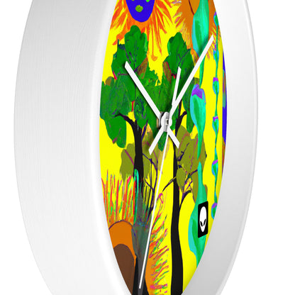 "Collision of Nature's Beauty" - The Alien Wall Clock