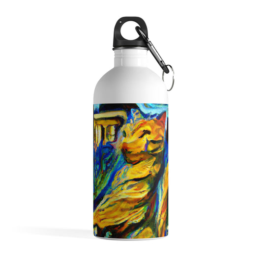 „Eine Katze unter den himmlischen Teeblättern“ – Die Alien-Edelstahl-Wasserflasche