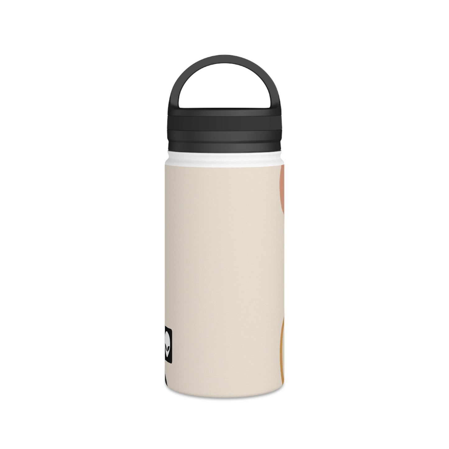 "Geometric Contrast: Exploring Color Through Geometry" - The Alien Stainless Steel Water Bottle, Handle Lid