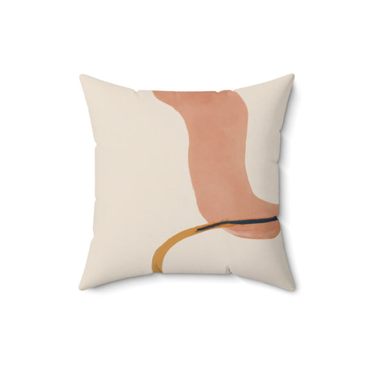 "Geometric Contrast: Exploring Color Through Geometry" - The Alien Square Pillow