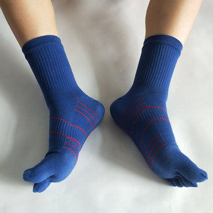 Herren-Sport-Fünf-Finger-Socken aus Baumwolle