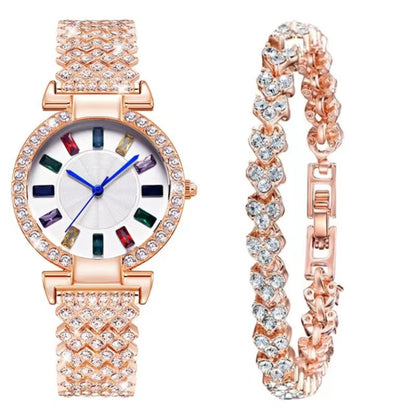 Full Diamond Quartz Bracelet Watch Fashion All-match Fashion Wrist Watch