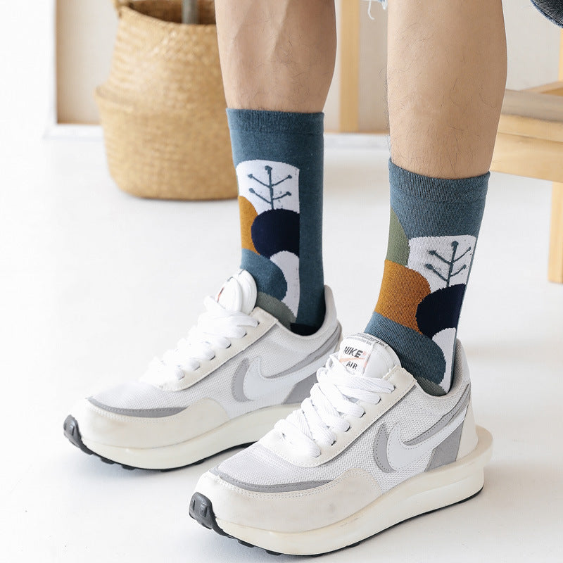 Men's Split Toe Cotton Mid-tube Socks