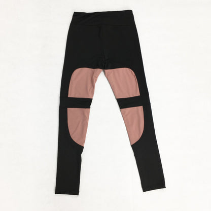 Pantalones de yoga para mujer con panel de malla