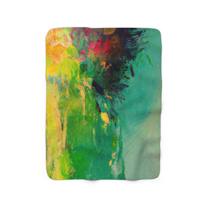 "A Lazy Summer's Day: An Abstract Ode" - The Alien Sherpa Fleece Blanket