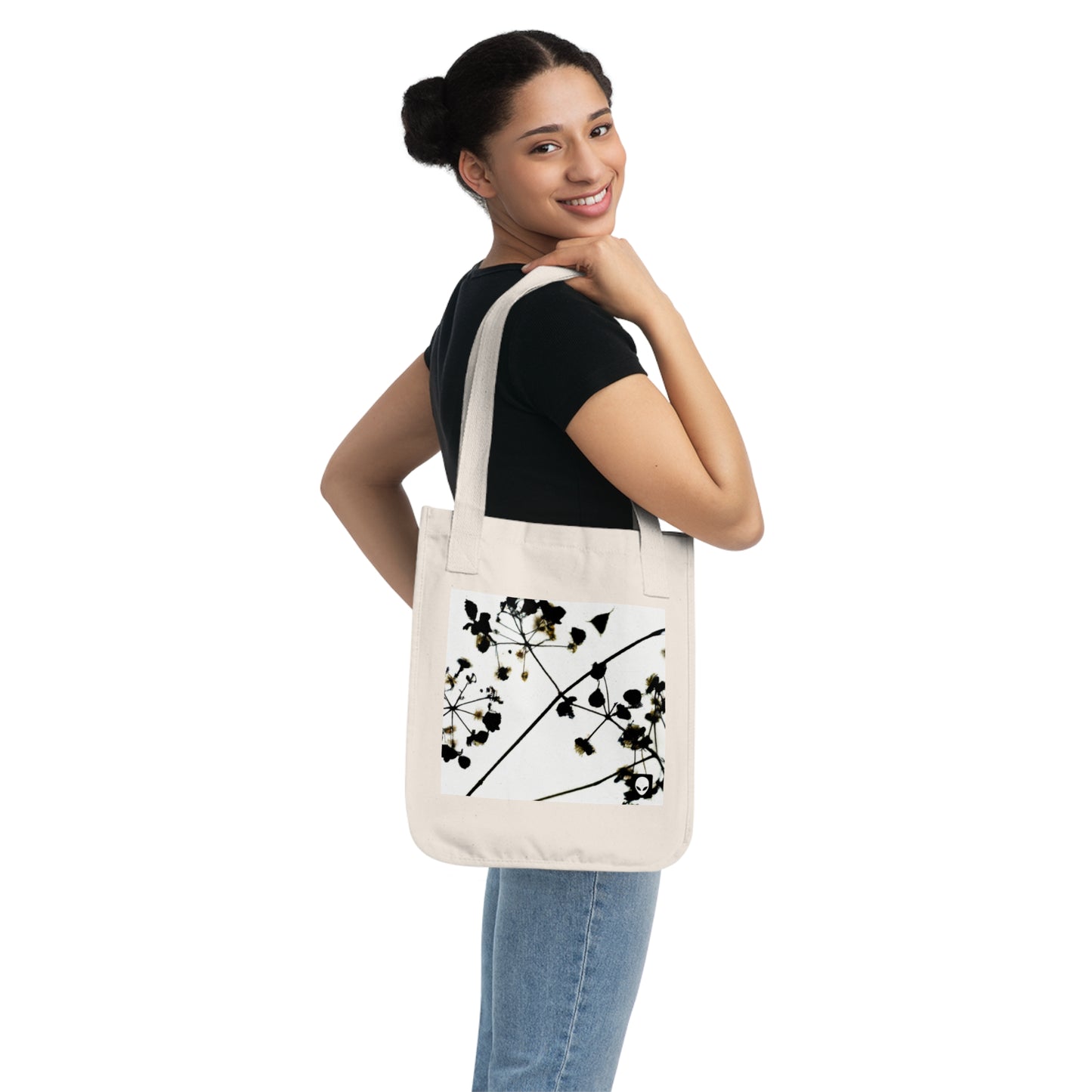 "A Light and Shadow Illumination" - The Alien Eco-friendly Tote Bag