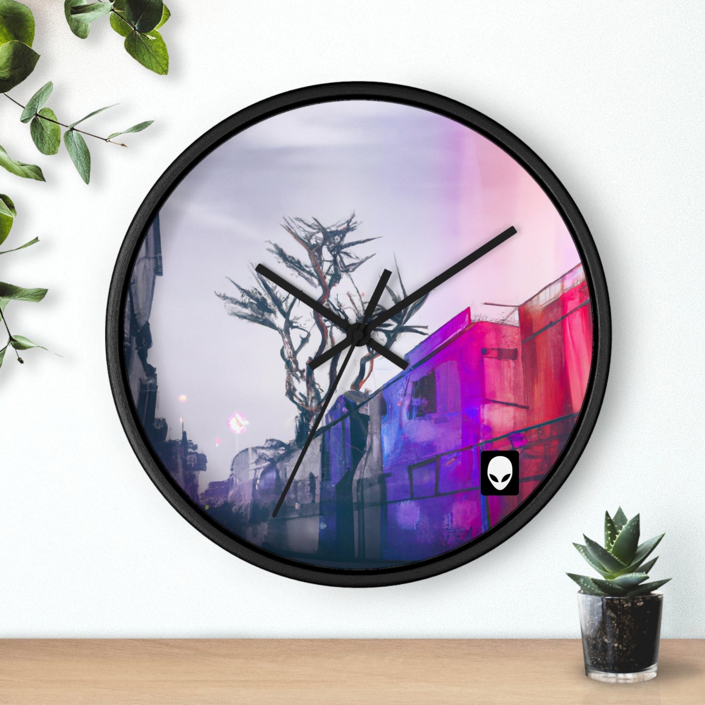 "Explorando fotografías en color" - El reloj de pared alienígena