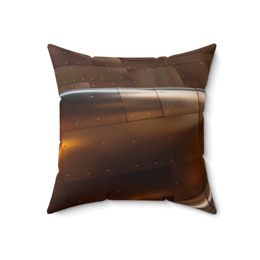 Metallic Whirlwind - The Alien Spun Polyester Square Pillow