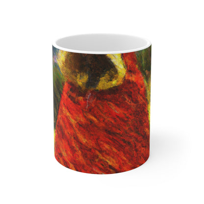 The Tattered Red Cloaked Stranger - The Alien Ceramic Mug 11 oz