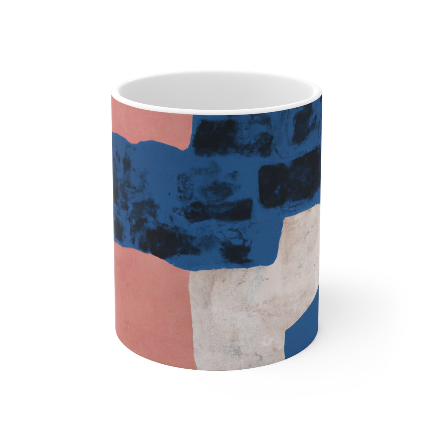 "Interplay of Light and Shadow: An Abstract Collage" - The Alien Ceramic Mug 11 oz