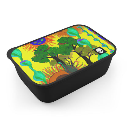 "Collision of Nature's Beauty" - The Alien Eco-friendly PLA Bento Box with Band and Utensils