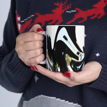 "Merging Perspectives: Crafting a Dynamic Visual Representation" - The Alien Ceramic Mug 11 oz