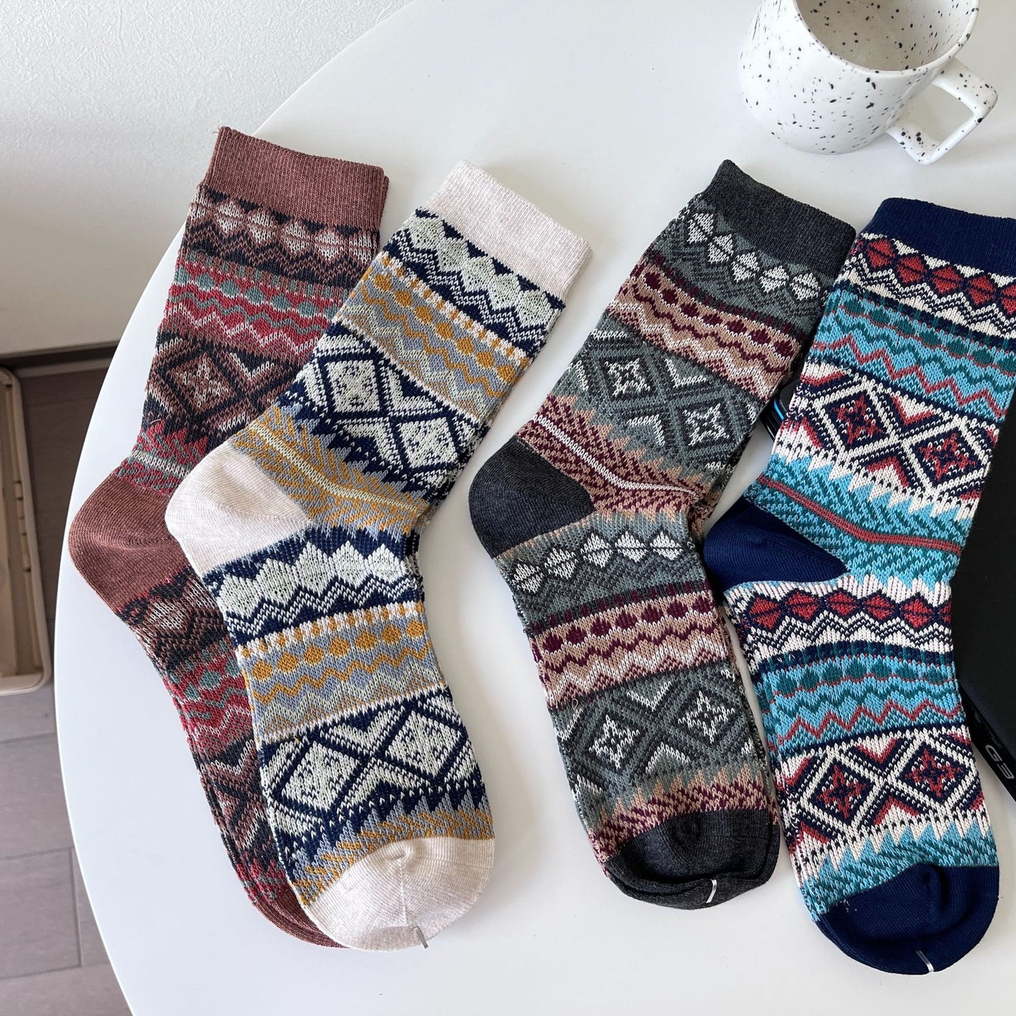 Herrensocken Name Clan Wind Double Needle Cotton Tide