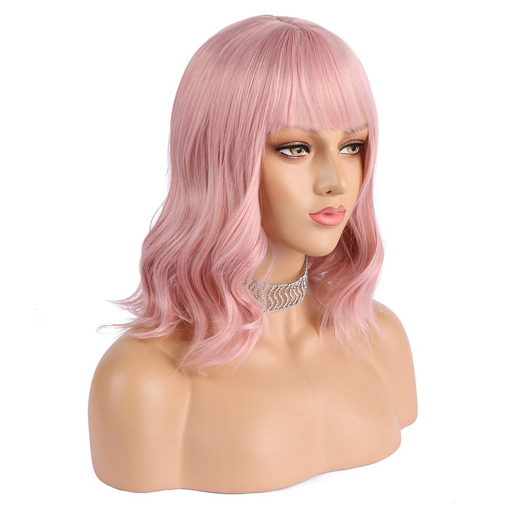 Pink Qi Liu Haizhong Long Curly Hair