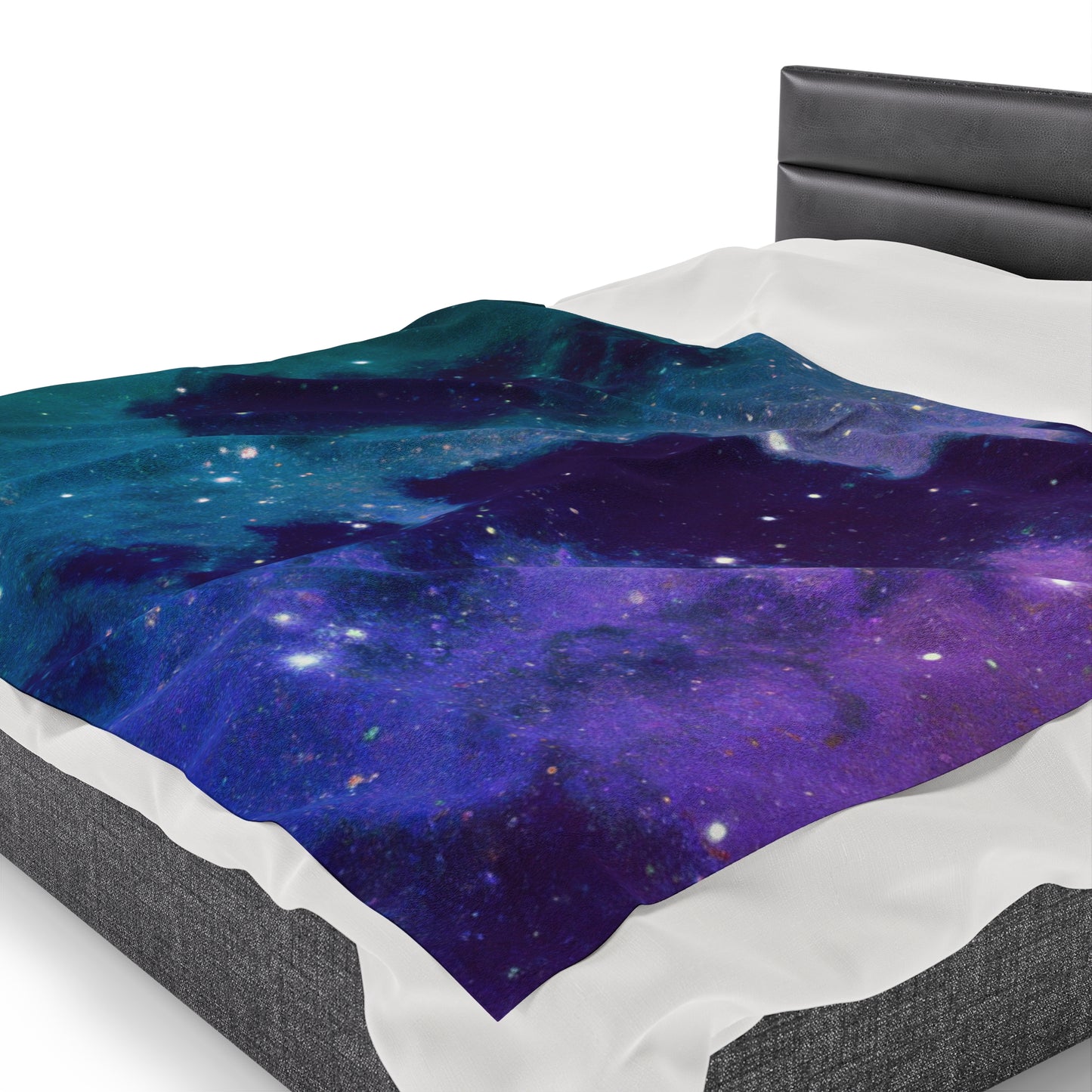 "Midnight Celestial Symphony" - The Alien Velveteen Plush Blanket