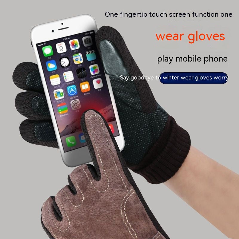 Warme Handschuhe Herren Herbst- und Winter-Touchscreen-Handschuhe