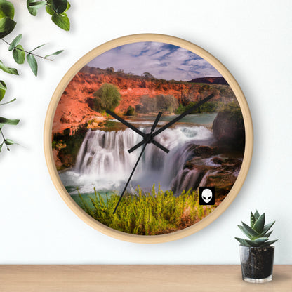 "Capturando la belleza de la naturaleza: creando un paisaje icónico en un arte vibrante" - The Alien Wall Clock