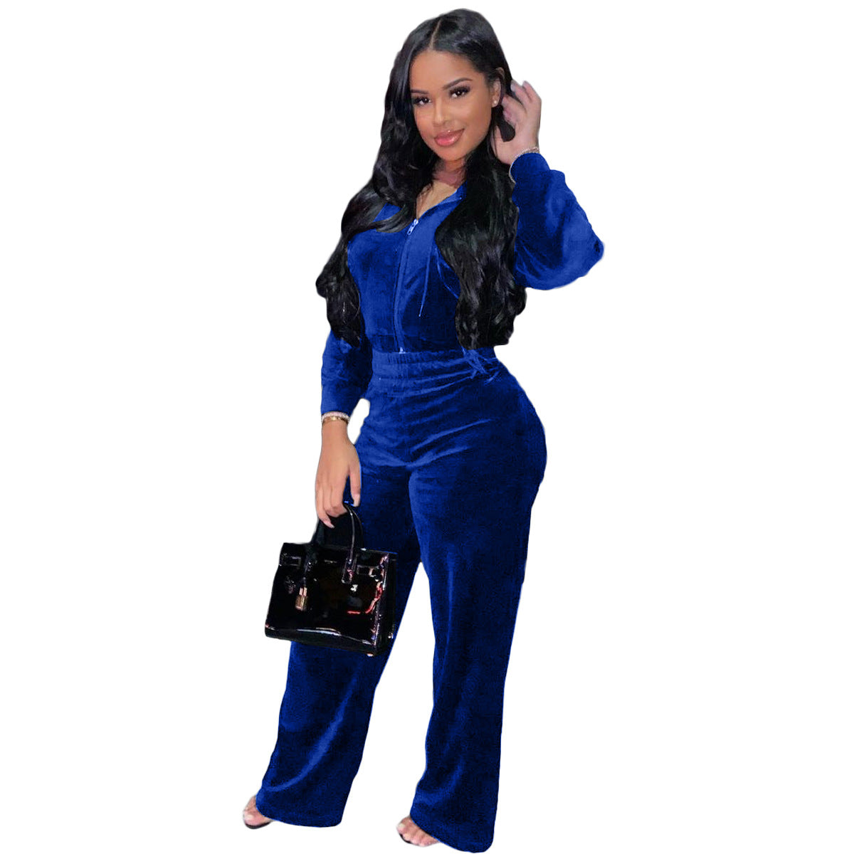 Women Casual Wide Leg Pants Sports Suit