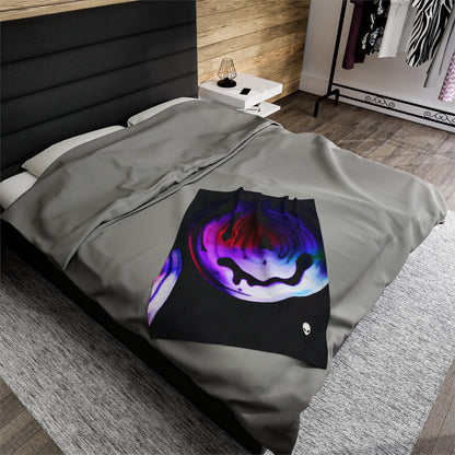 "Exploring Contrasts: A Colorful Dance of Luminance and Chromatic Aberration" - The Alien Velveteen Plush Blanket