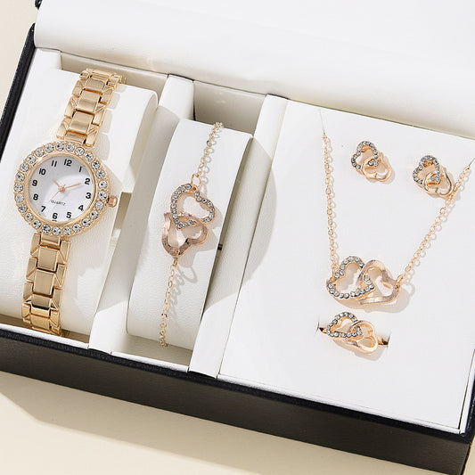 Reloj de cuarzo con diamantes para mujer, moderno, todo fósforo