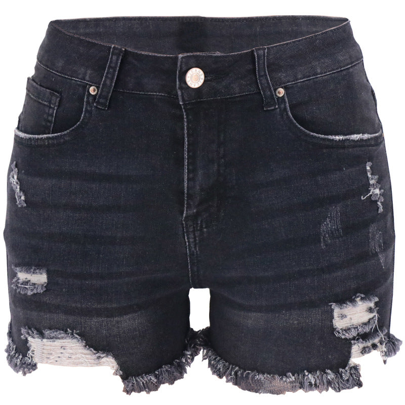 New summer Ripped High Waist Women Denim Shorts