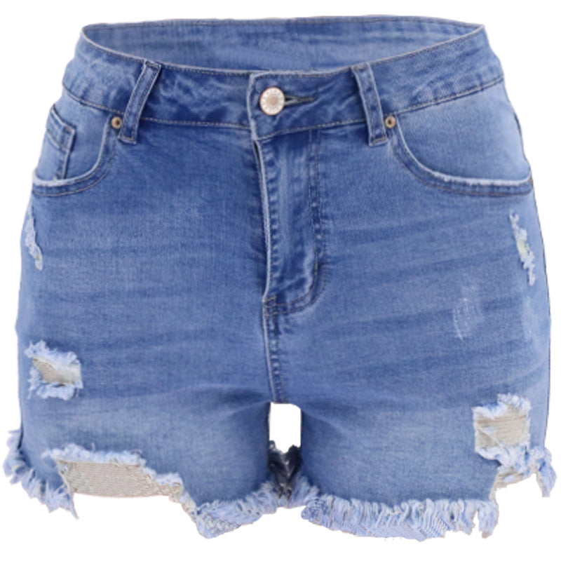 Neue Sommer Ripped High Waist Damen Denim Shorts